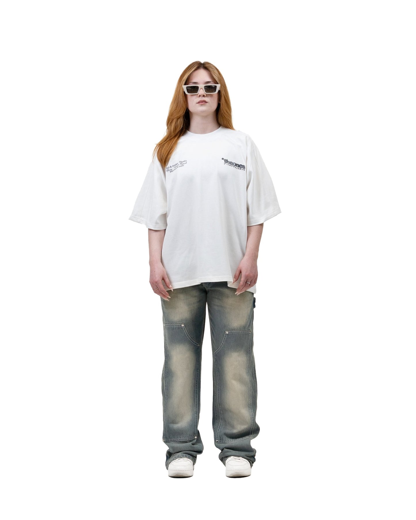 "ART & DESIGN ATELIER TEE" PALE WHITE - theonesclo