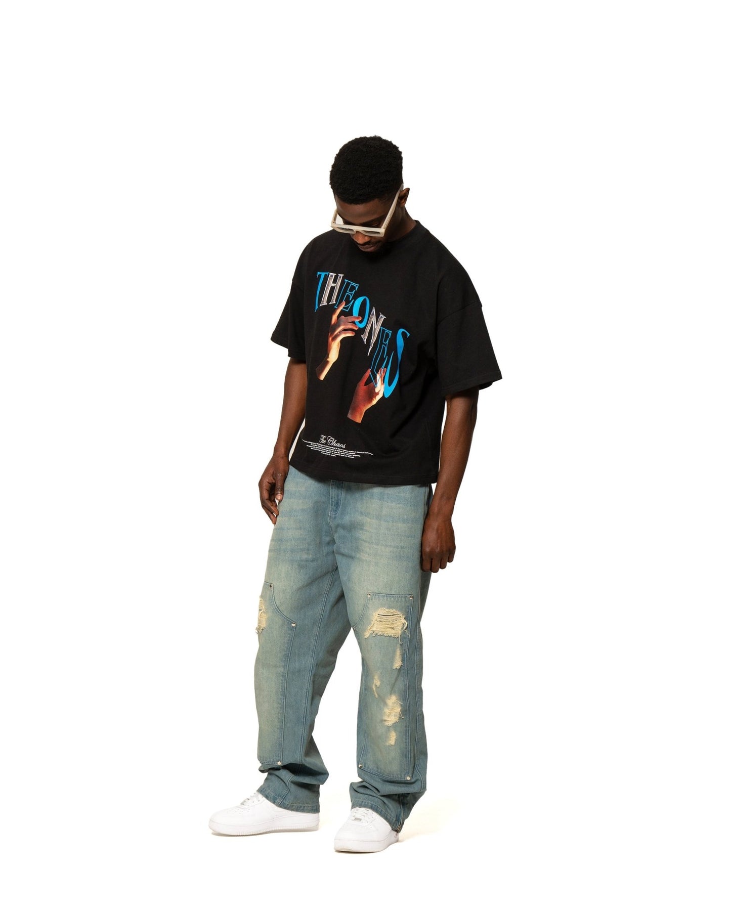 CHAOS HANDS TEE "SKY BLUE" - theonesclo