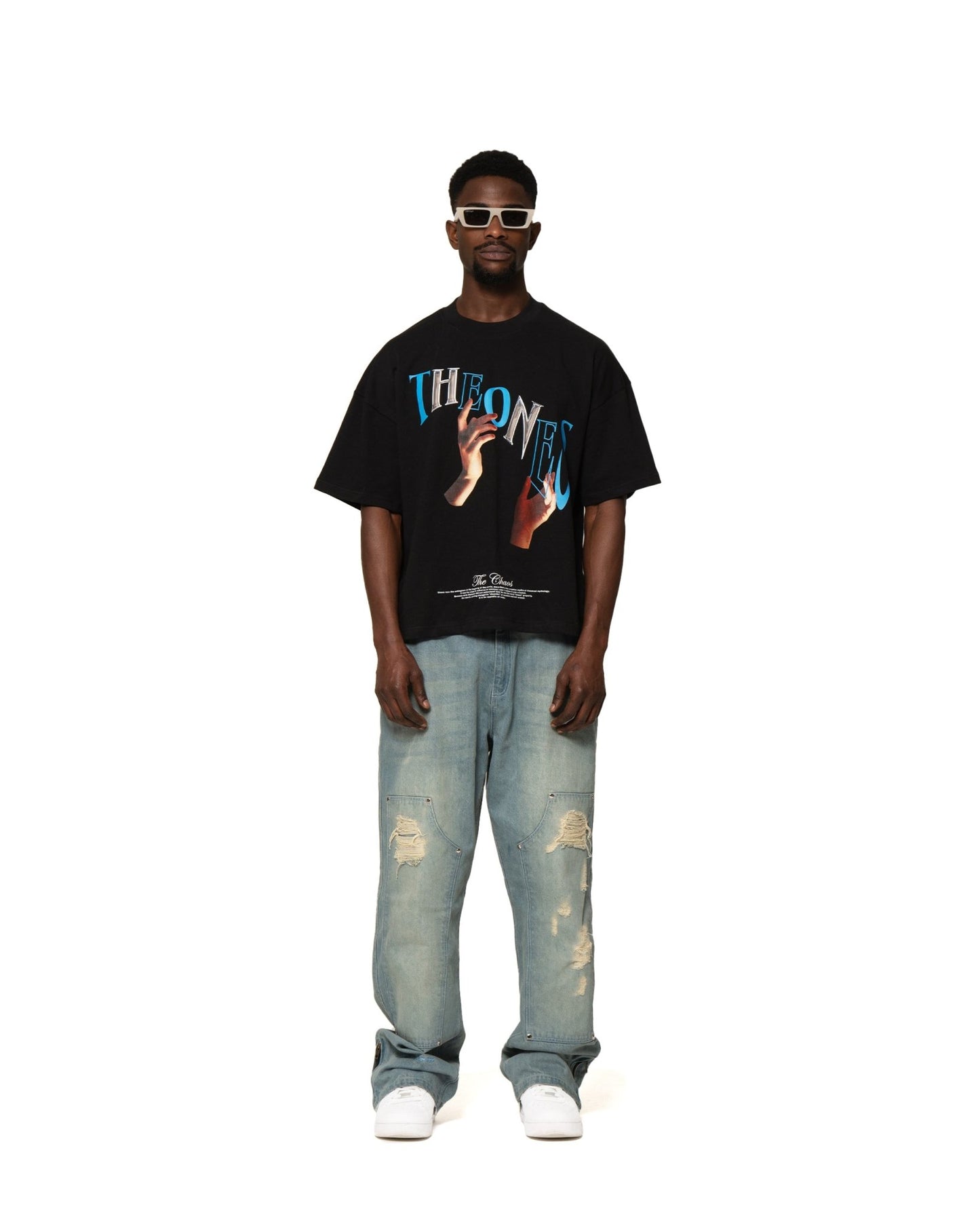CHAOS HANDS TEE "SKY BLUE" - theonesclo