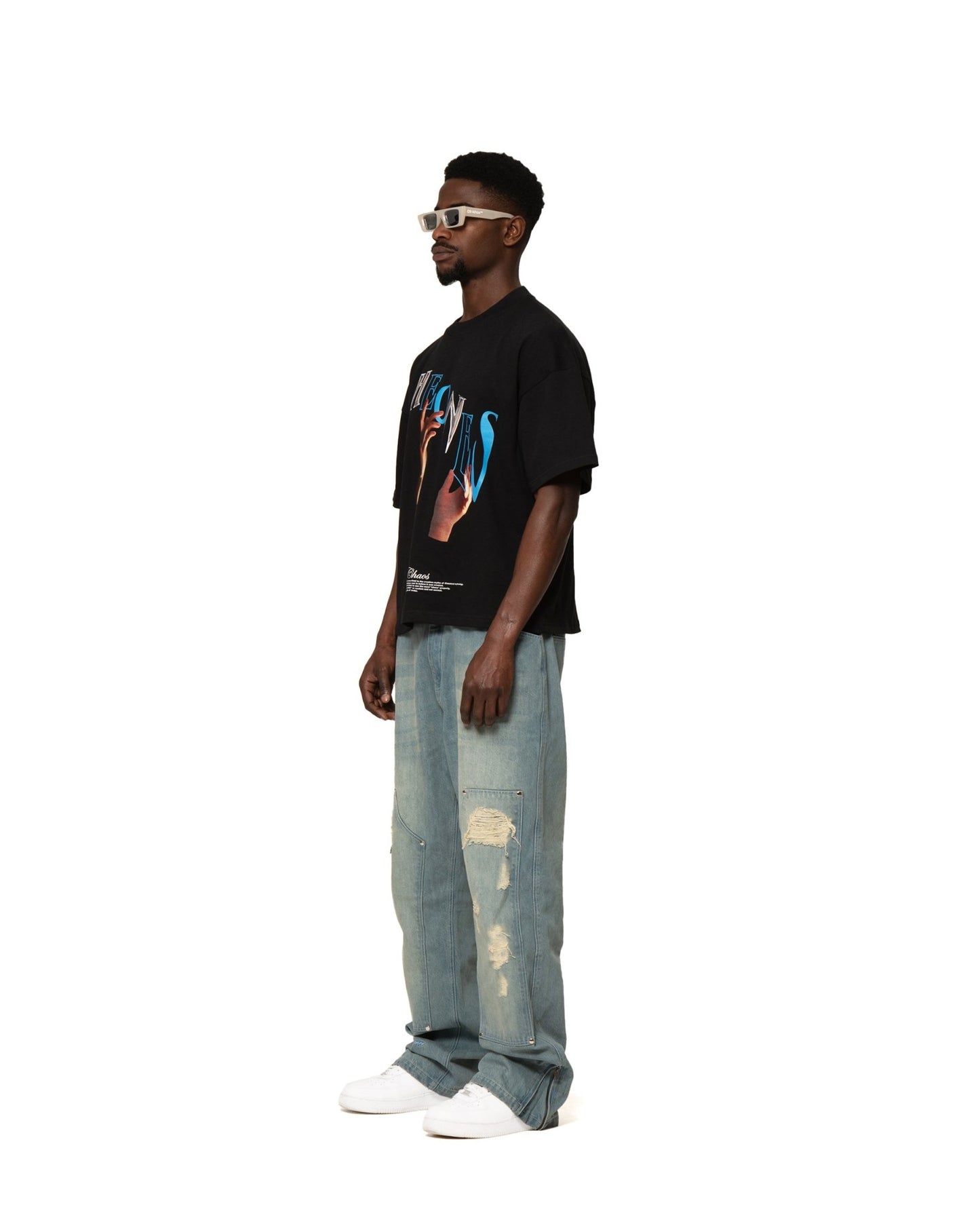 CHAOS HANDS TEE "SKY BLUE" - theonesclo
