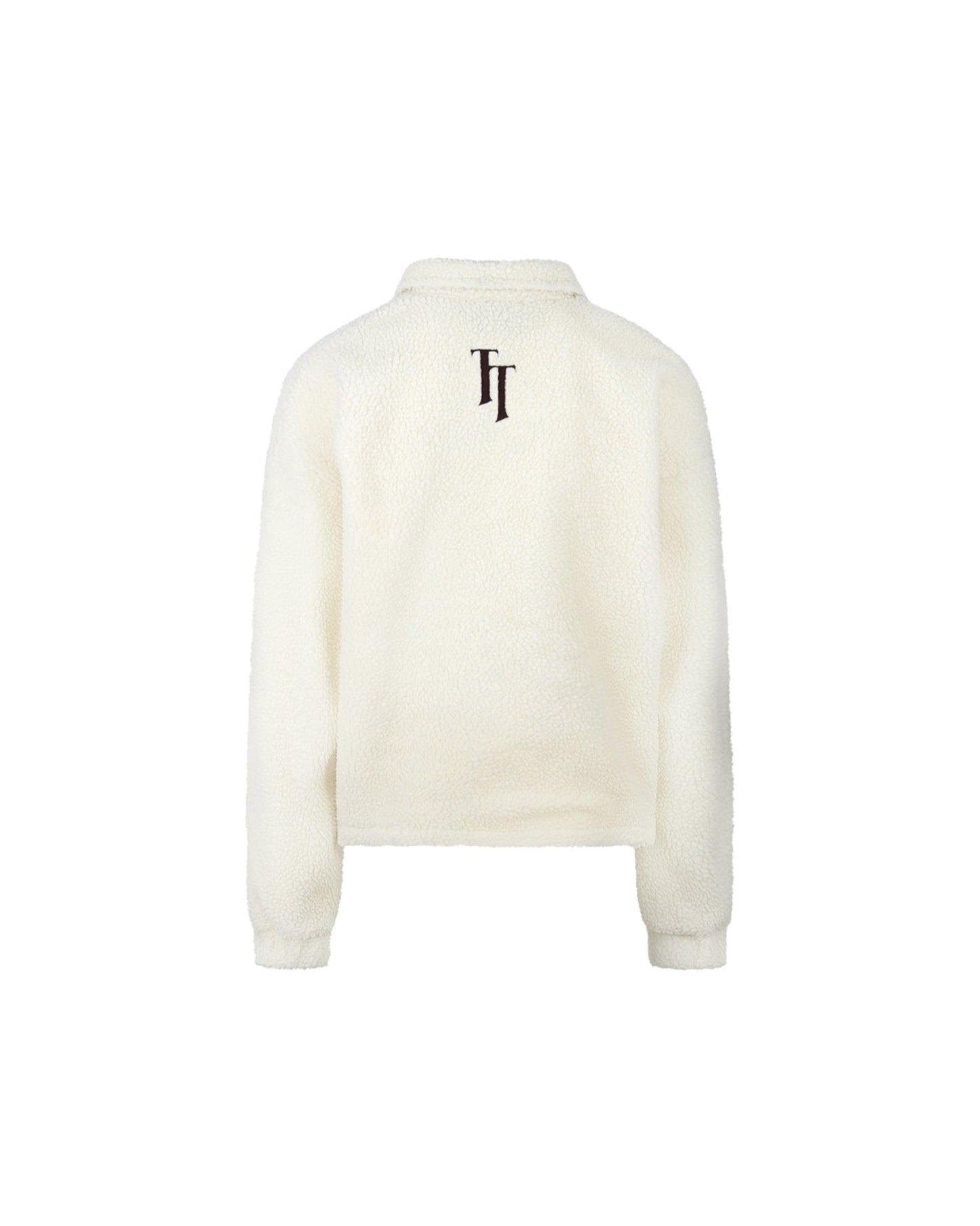 FLEECE OVERSHIRT "OFF-WHITE/BROWN" - theonesclo