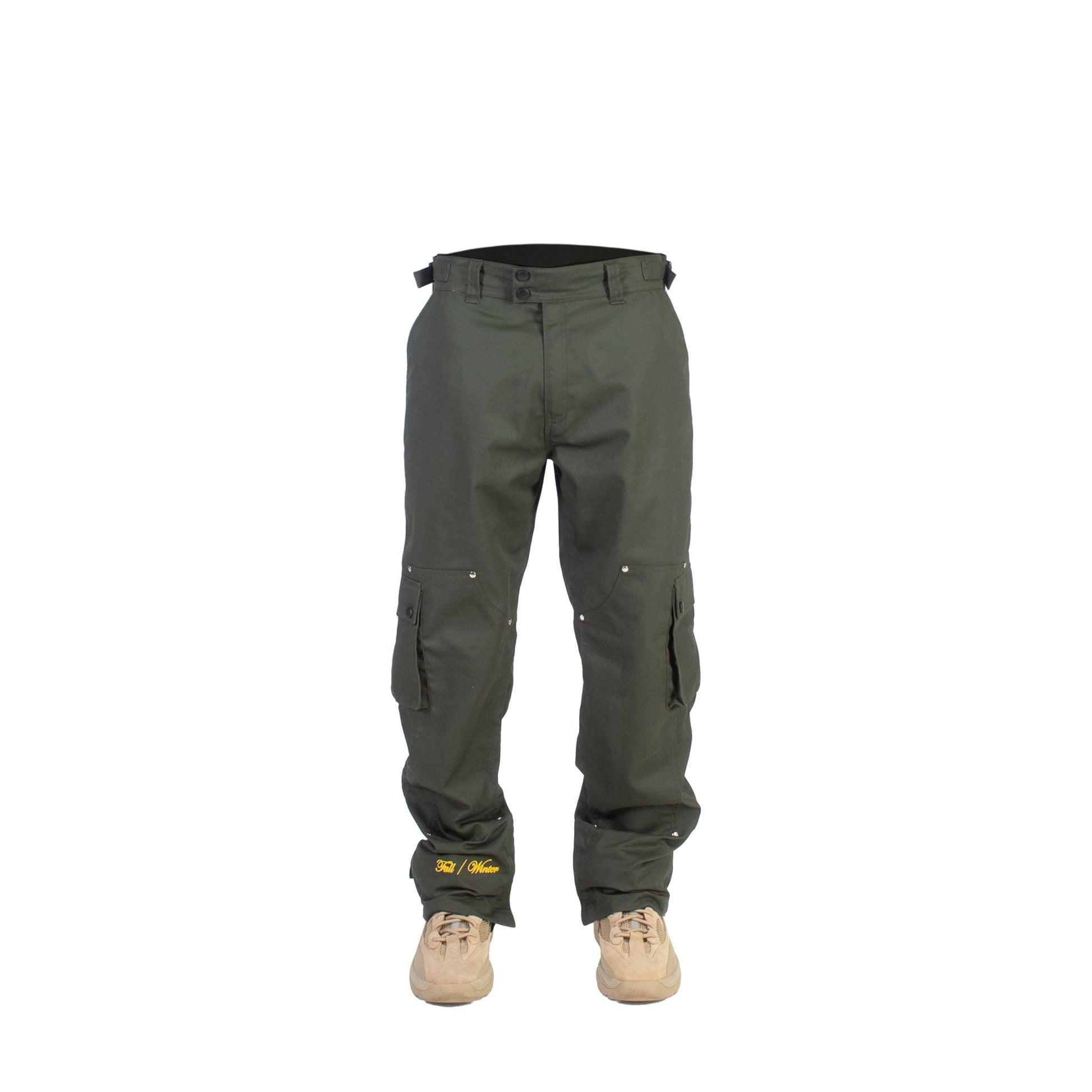 DOUBLE KNEE TACTICAL CARGO 'MIDNIGHT GREEN' - theonesclo