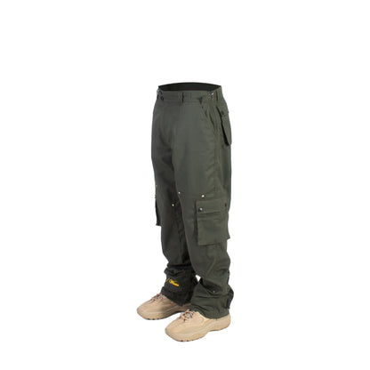 DOUBLE KNEE TACTICAL CARGO 'MIDNIGHT GREEN' - theonesclo